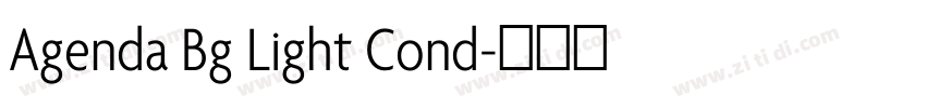 Agenda Bg Light Cond字体转换